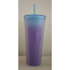 Starbucks 2021 Summer Blue Ombre Bling Studded ColdCup 24oz Tumbler Cup